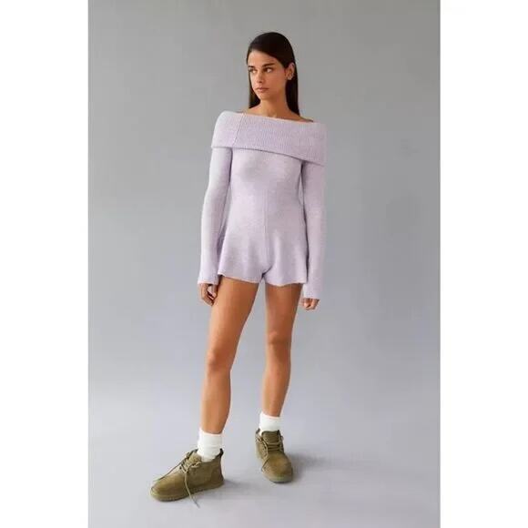 Urban Outfitters - Grace Off-The-Shoulder Romper NWOT Sz:S - Picture 1 of 5